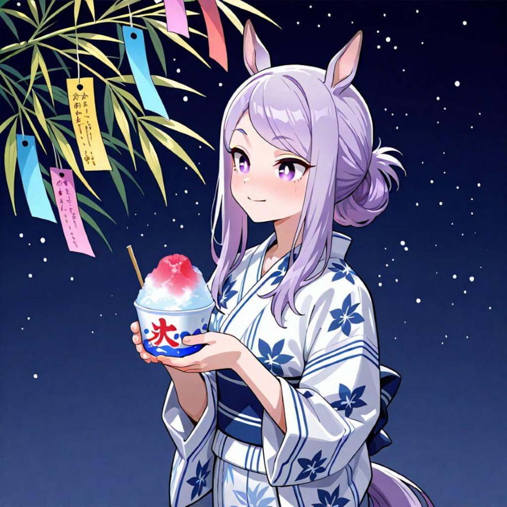 短冊だってパクパクですわ♪