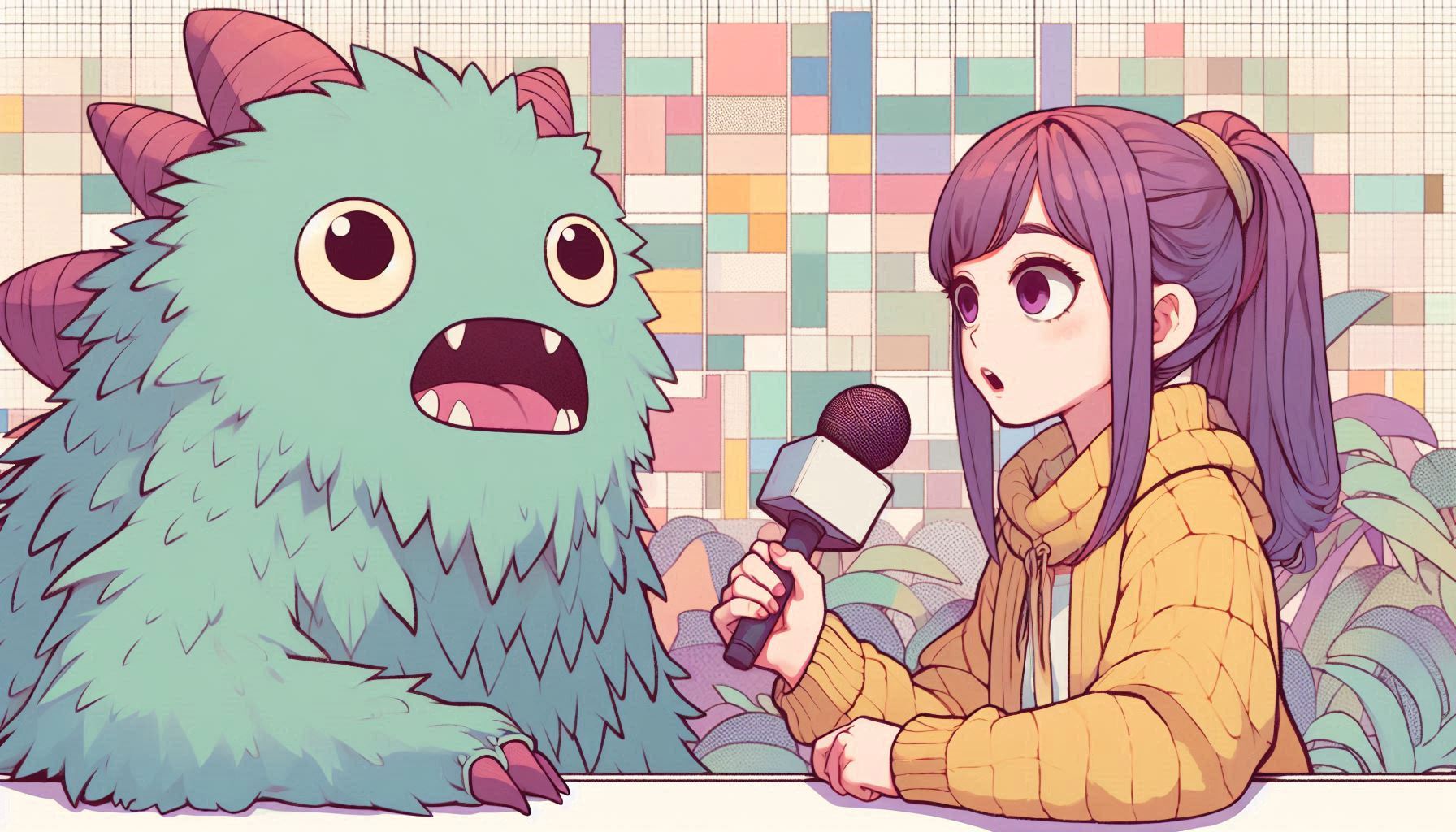 怪獣とインタビュー | の人気AIイラスト・グラビア