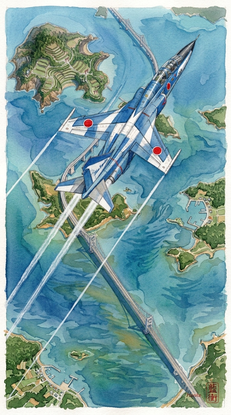 航空自衛隊F-1戦闘機（ブルーインパルス塗装）