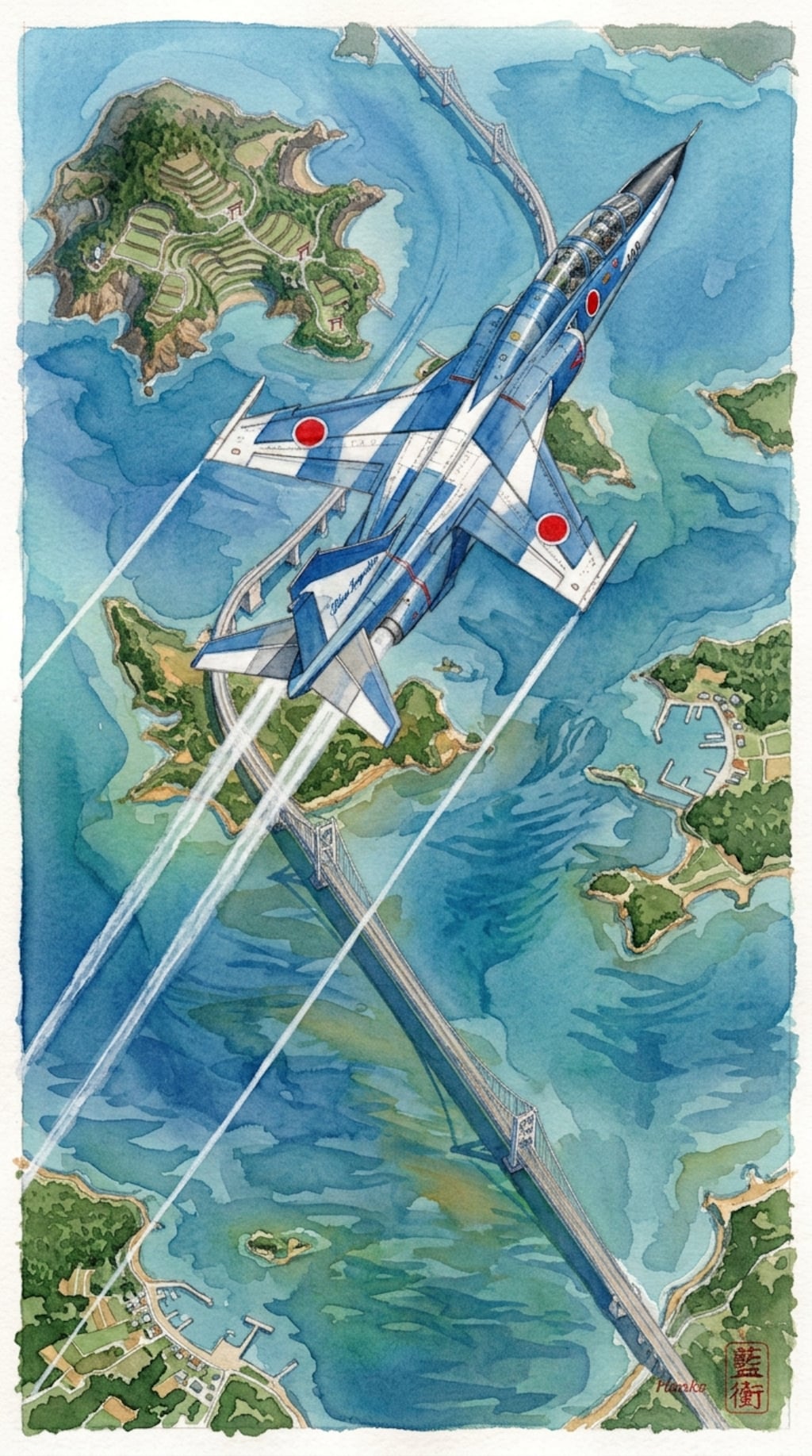 航空自衛隊F-1戦闘機（ブルーインパルス塗装）