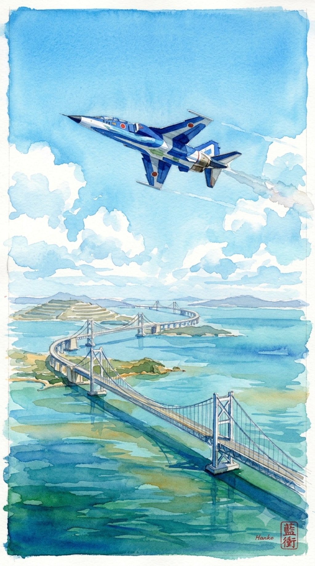 航空自衛隊F-1戦闘機（ブルーインパルス塗装）