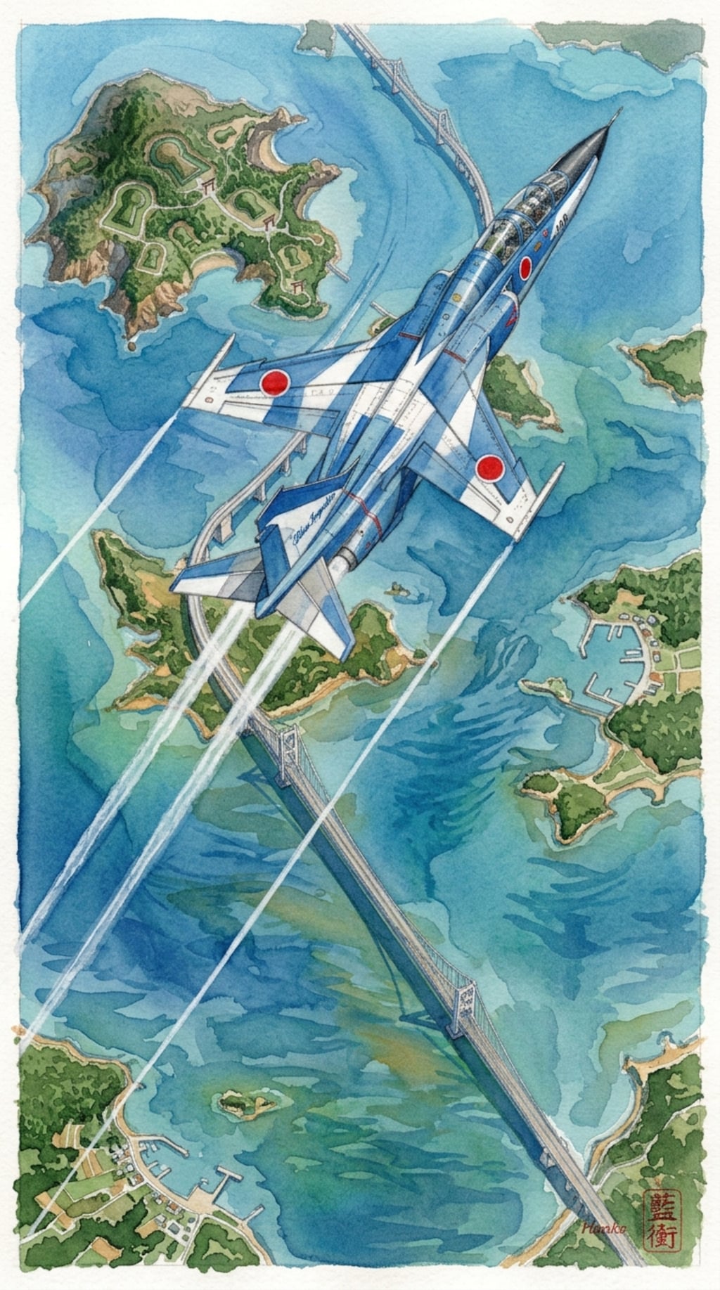 航空自衛隊F-1戦闘機（ブルーインパルス塗装）