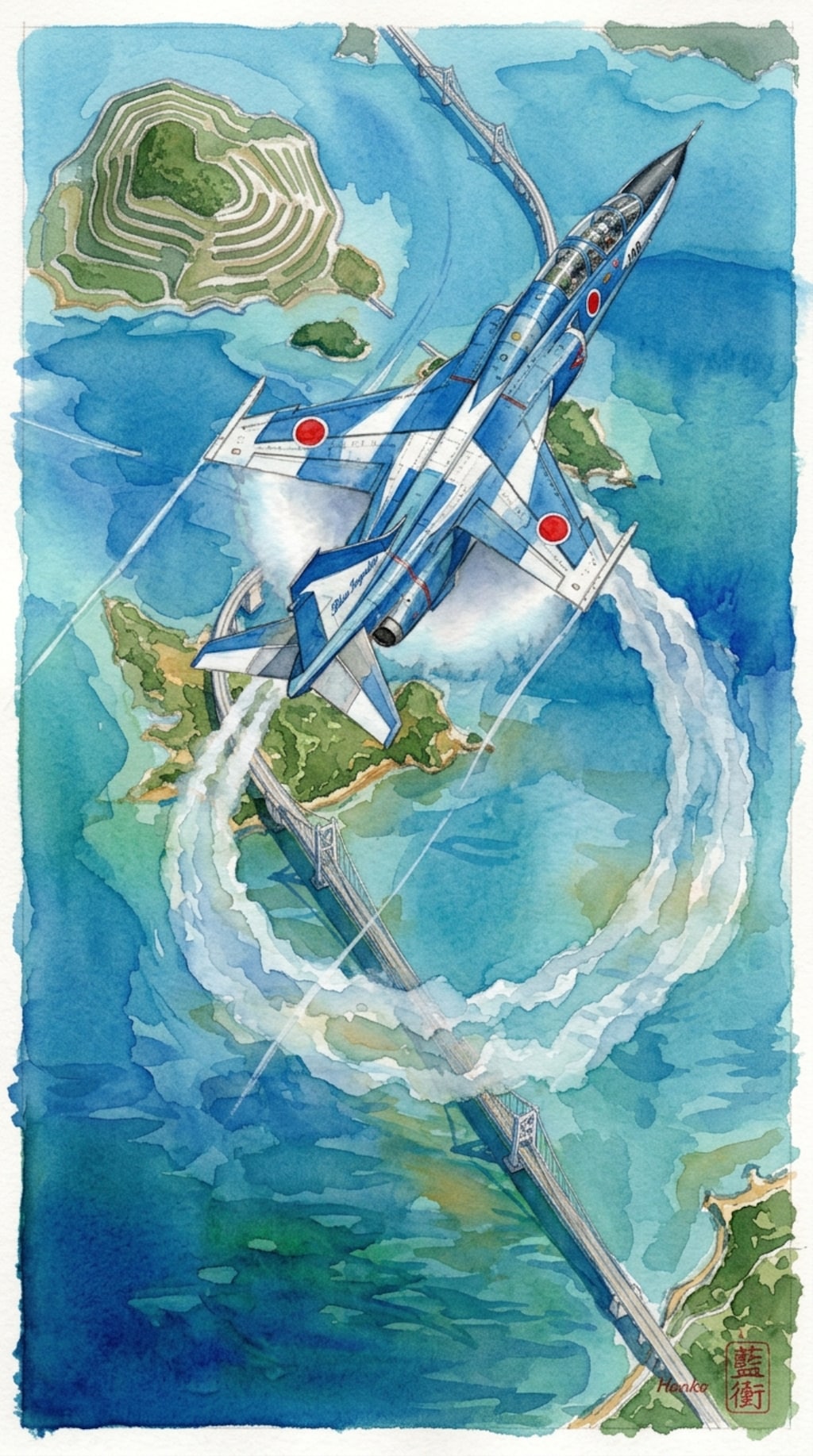 航空自衛隊F-1戦闘機（ブルーインパルス塗装）
