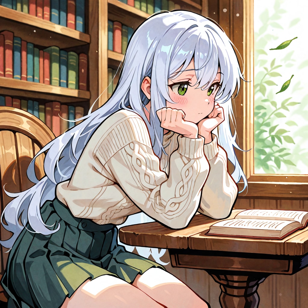 自室で本を読む