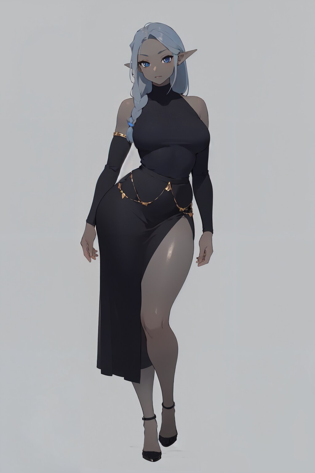 青髪ダークエルフ