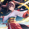 炎の棒術少女 2枚目