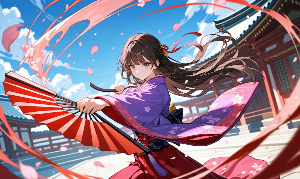 鉄扇女子　桜嵐