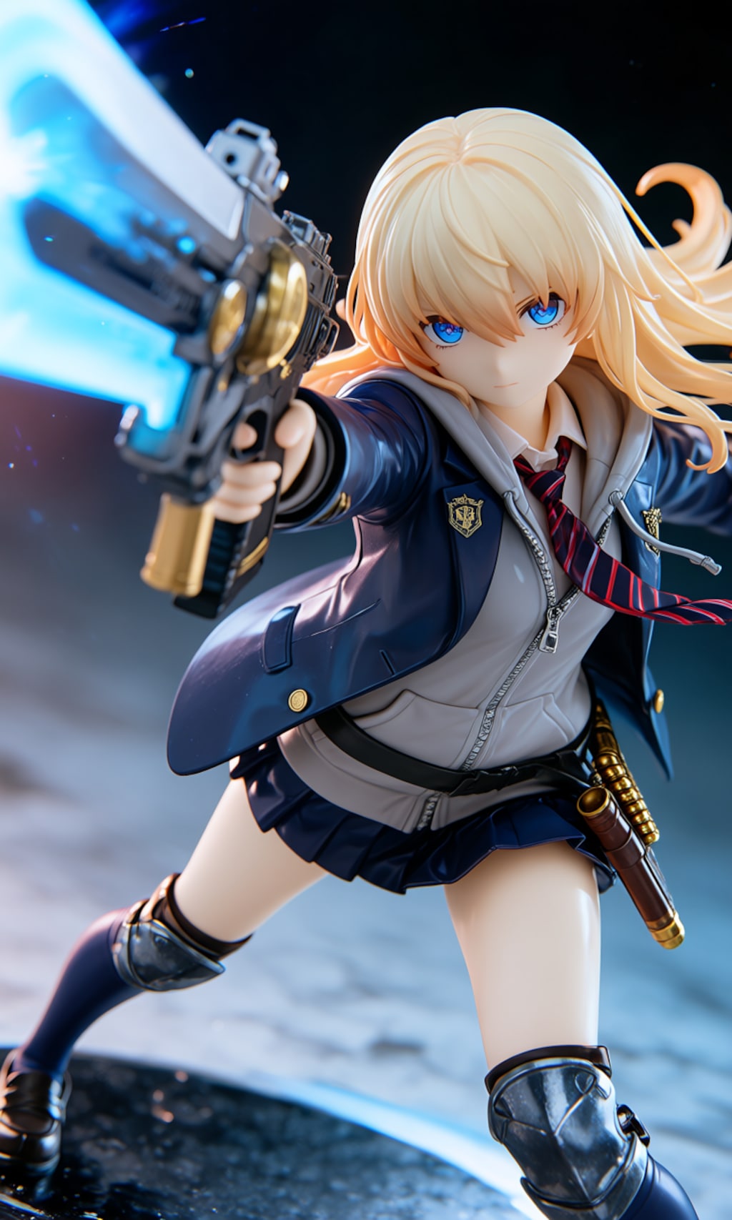 異世界制服少女達　メカ娘　ガンブレード使いの少女　アクリルドールフィギュア