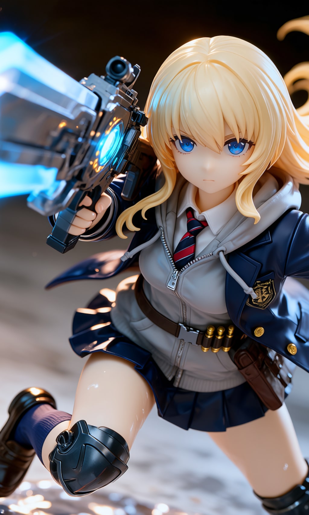 異世界制服少女達　メカ娘　ガンブレード使いの少女　アクリルドールフィギュア