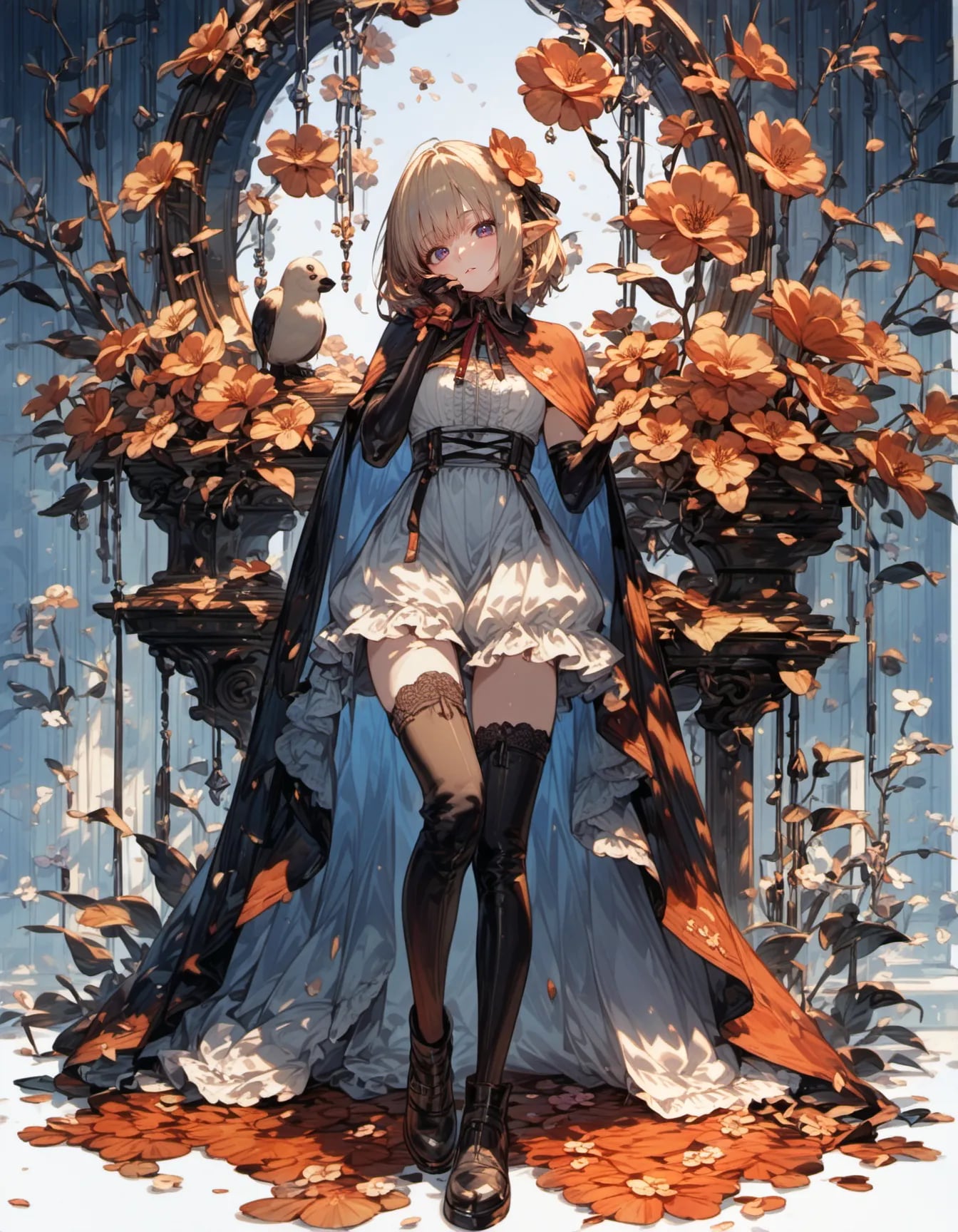 A Throne of Blossoms and Silence | の人気AIイラスト・グラビア