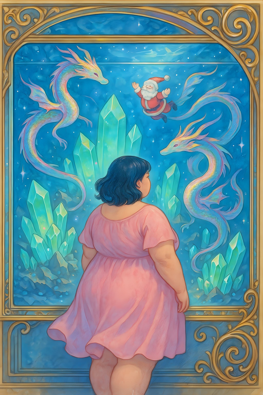 サンタクロースのAIイラスト墓場供養