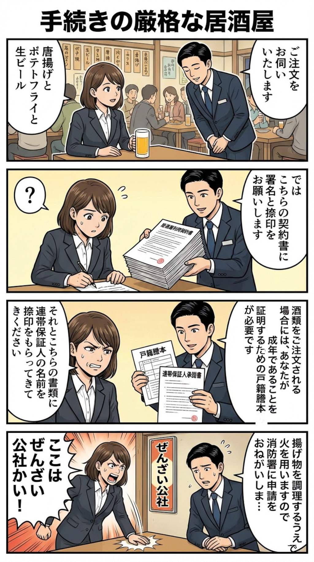 手続きの厳格な居酒屋