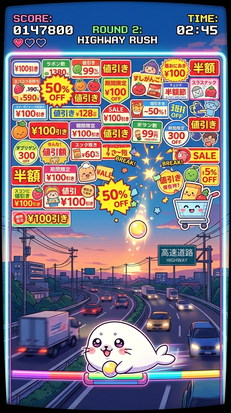 ブロック崩し風