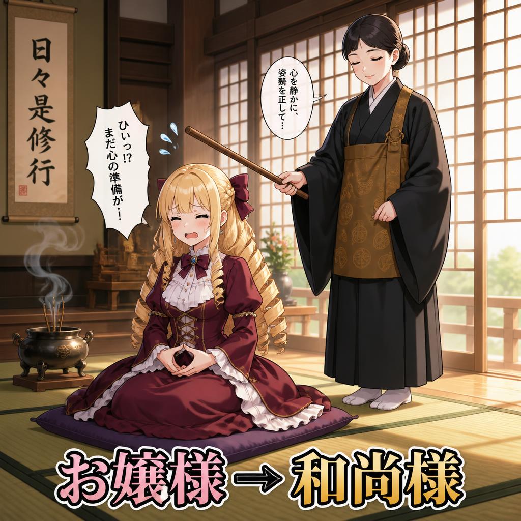 お嬢様 → 和尚様