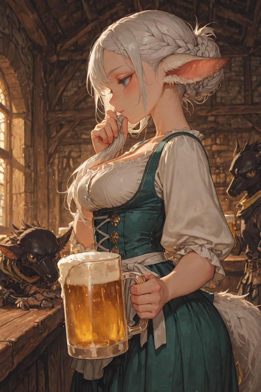 (#けもみみ酒場にようこそ)異世界探訪 話題のけもみみ酒場に向かう