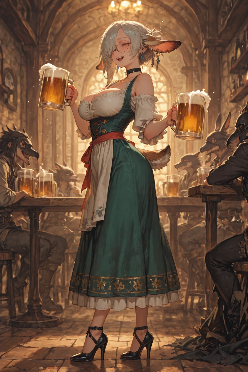 (#けもみみ酒場にようこそ)異世界探訪 話題のけもみみ酒場に向かう