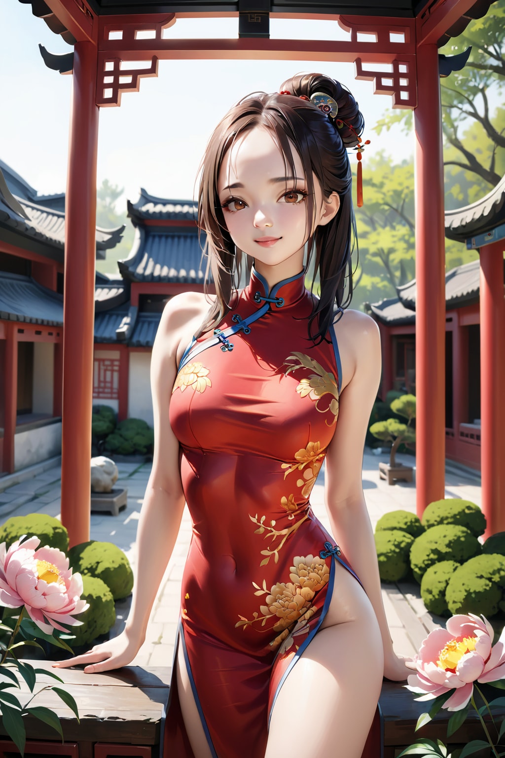 チャイナドレスの女の子