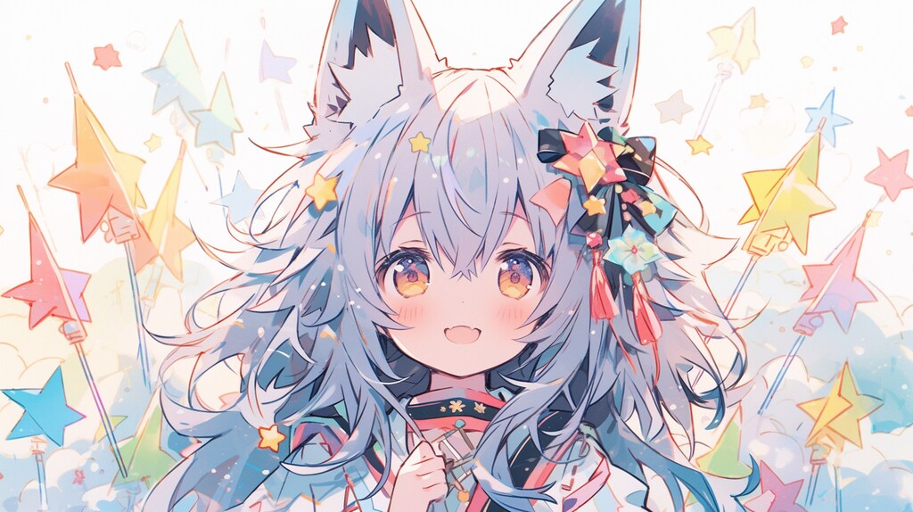 星空の狐娘と魔法の輝き