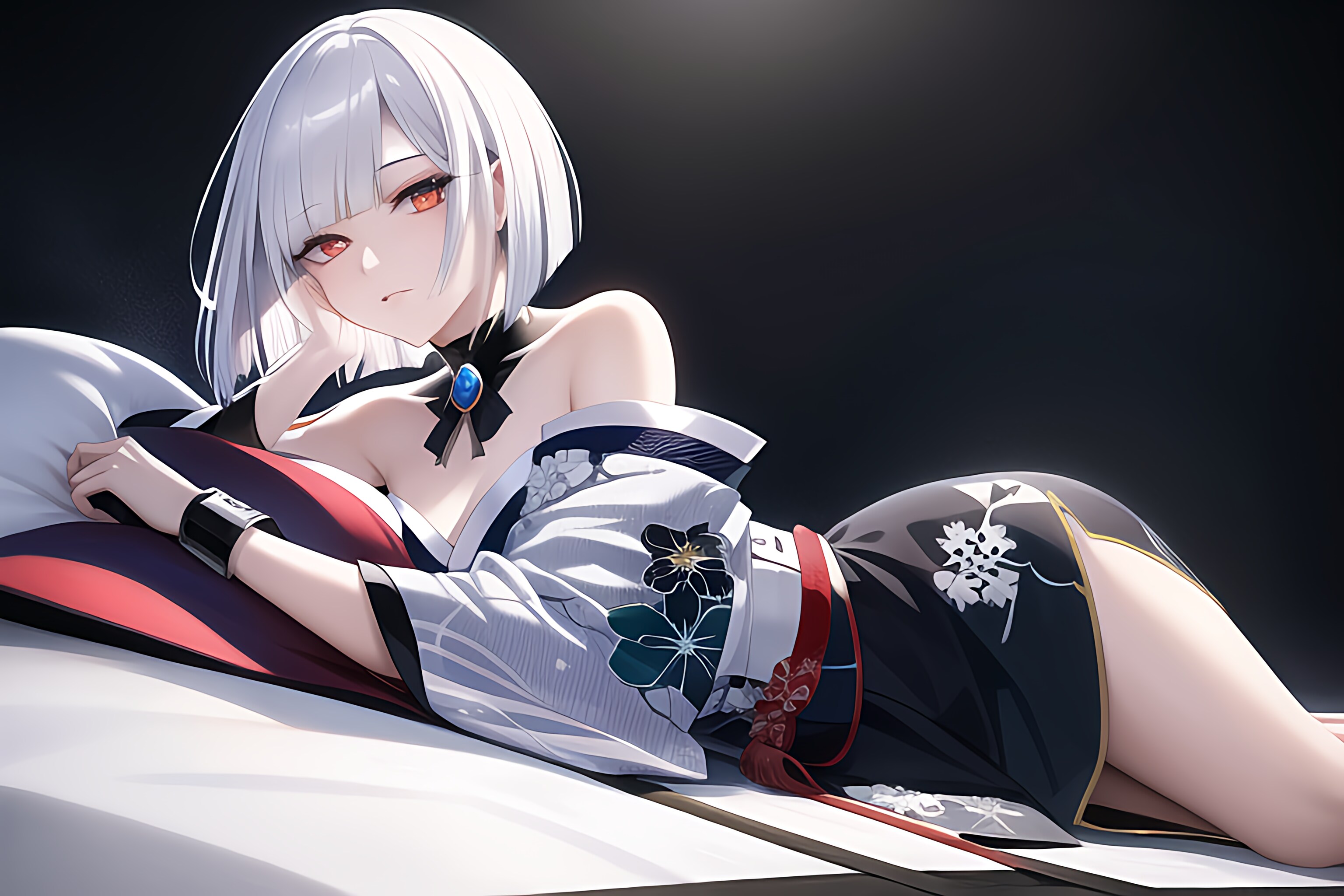 銀髪ボブカット系女子