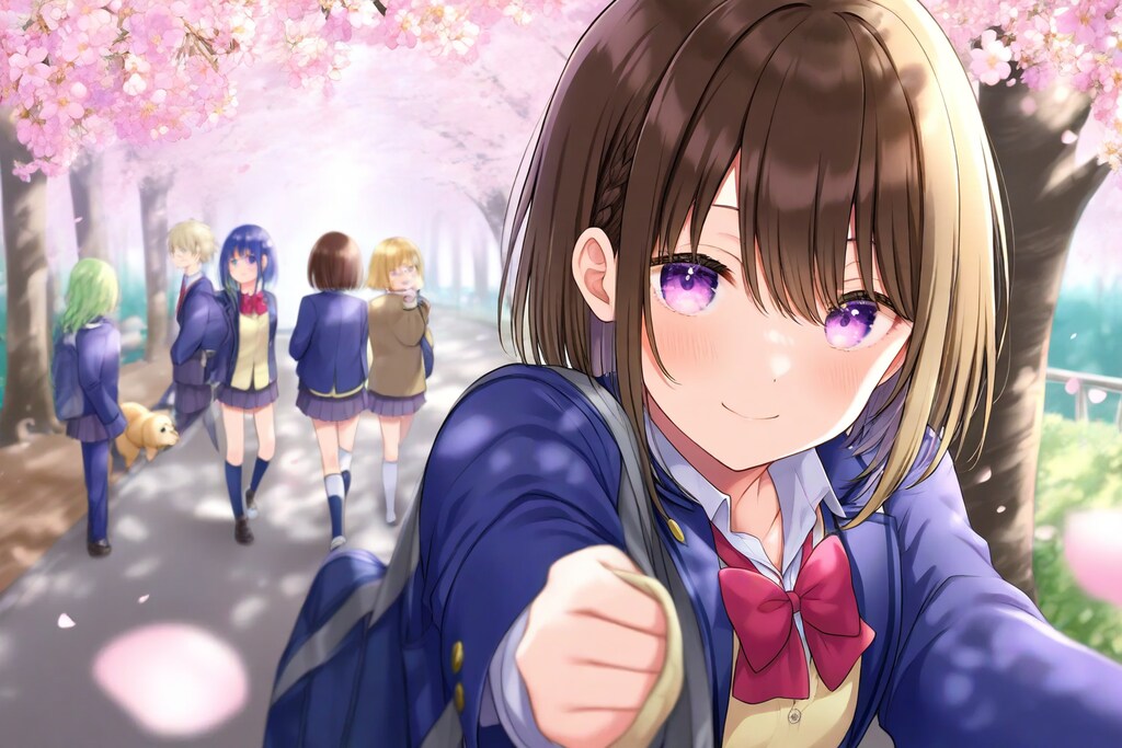 桜の下で、最高のワンショット