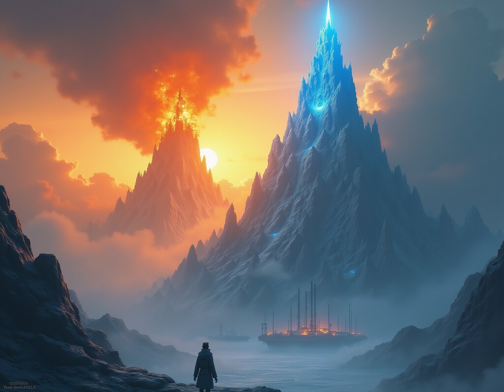 炎の山と氷の山