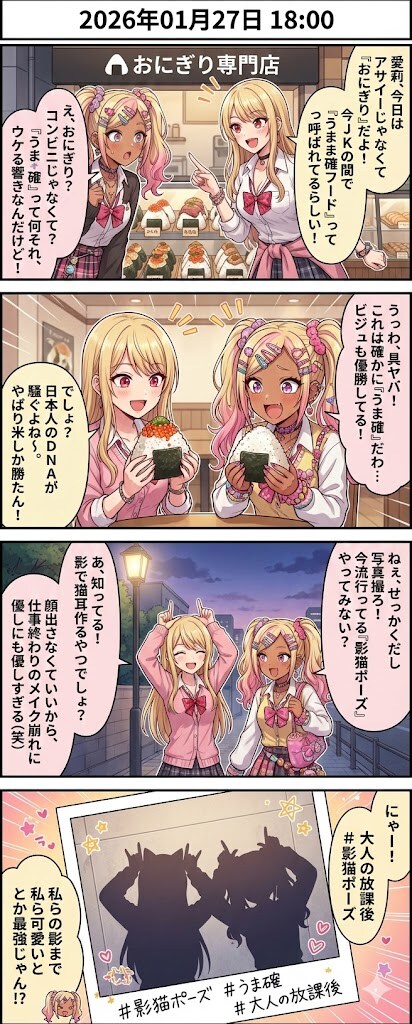 毎日漫画18時　ギャルの流行 | の人気AIイラスト・グラビア