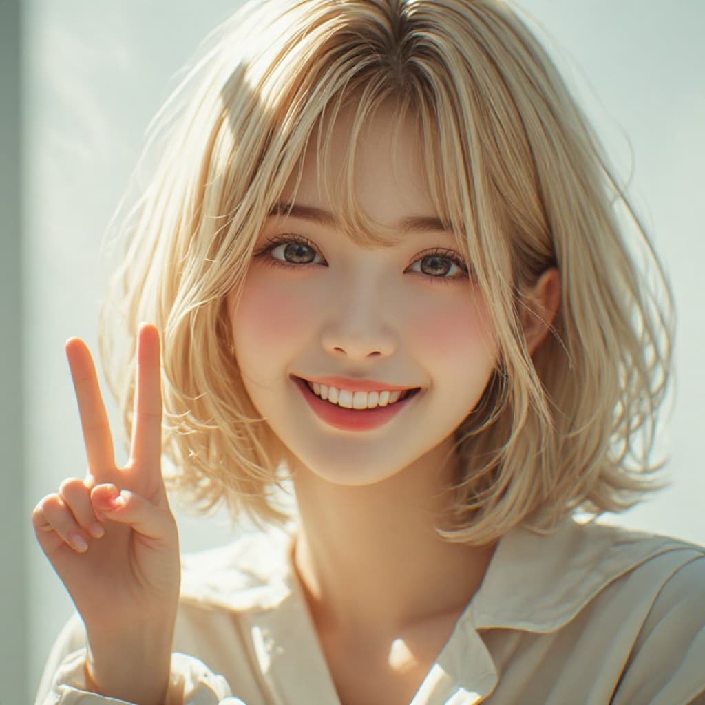 ピース美女