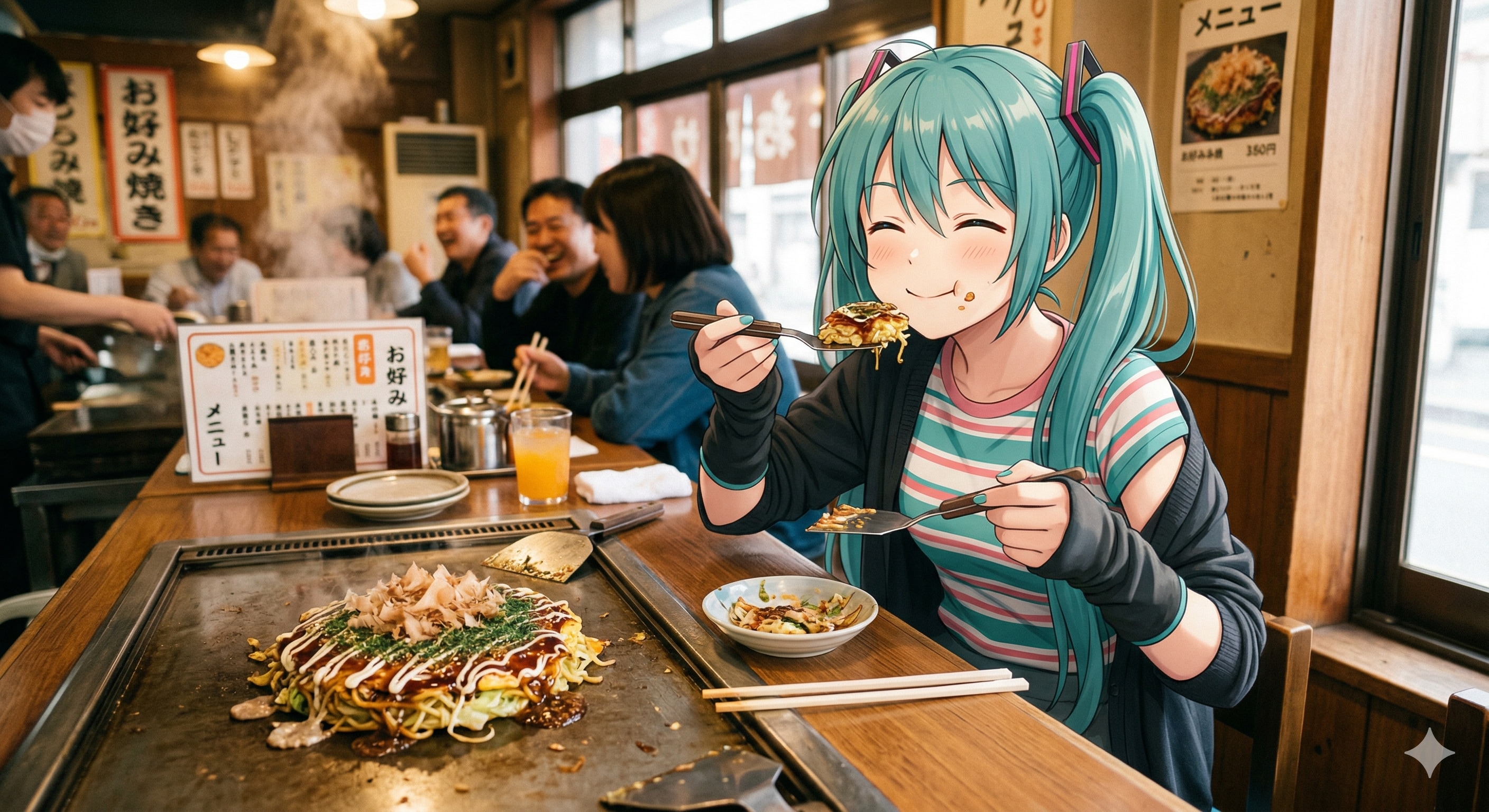 今日の昼飯はお好み焼きです | の人気AIイラスト・グラビア