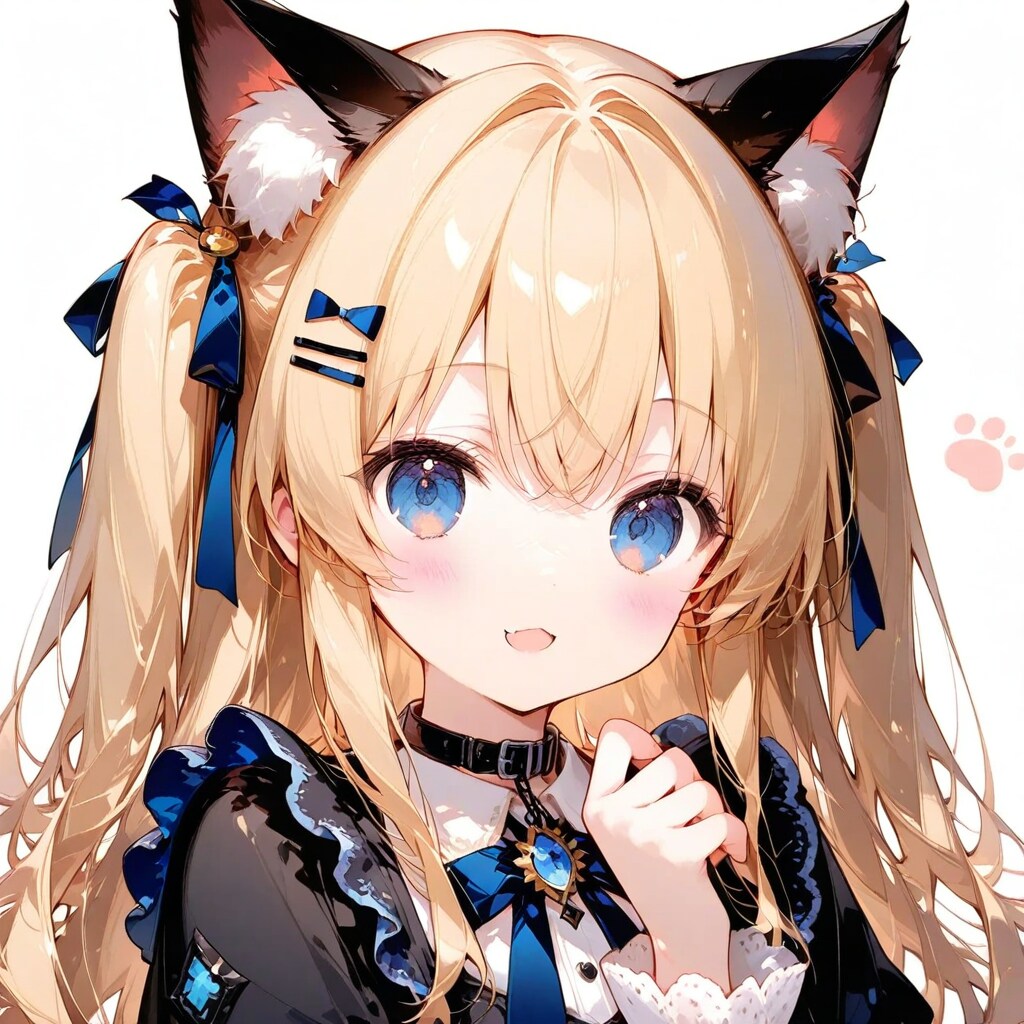 青い瞳の猫耳少女２ | の人気AIイラスト・グラビア