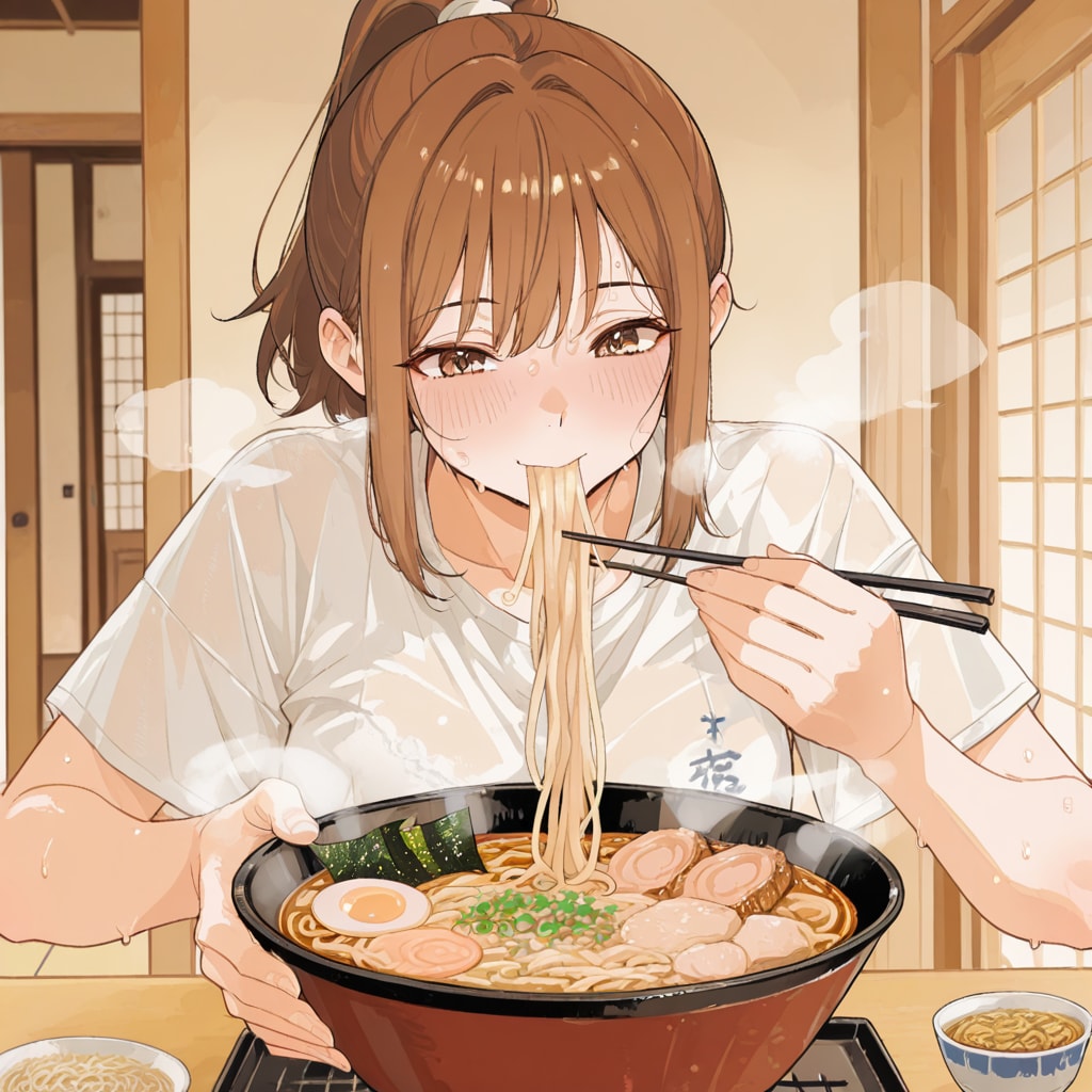 暑さに負けず食べる