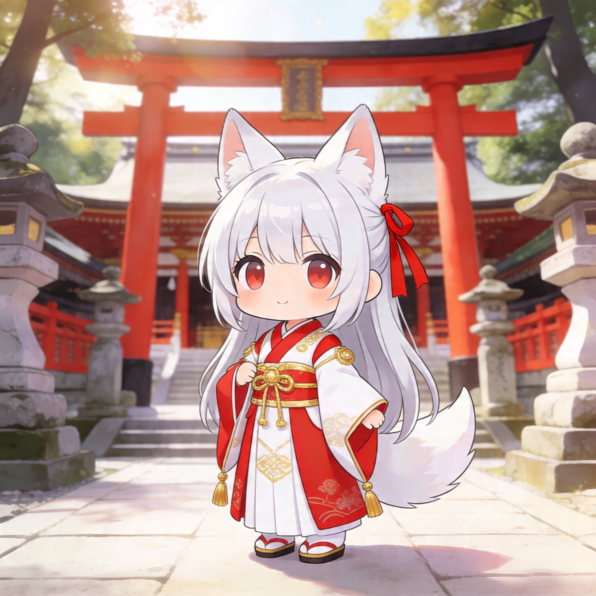 うちキャラシリーズ（過去作再生お稲荷さん白狐姫さんは…） | の人気AIイラスト・グラビア