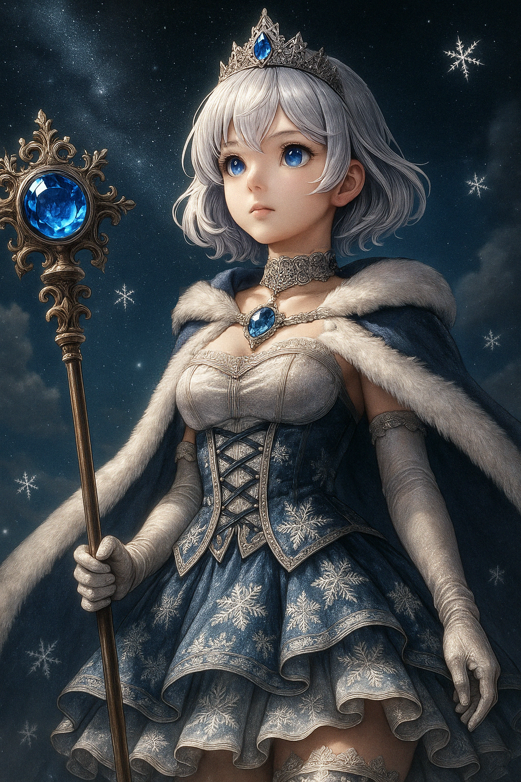 またたく星とつやめく雪の魔法少女