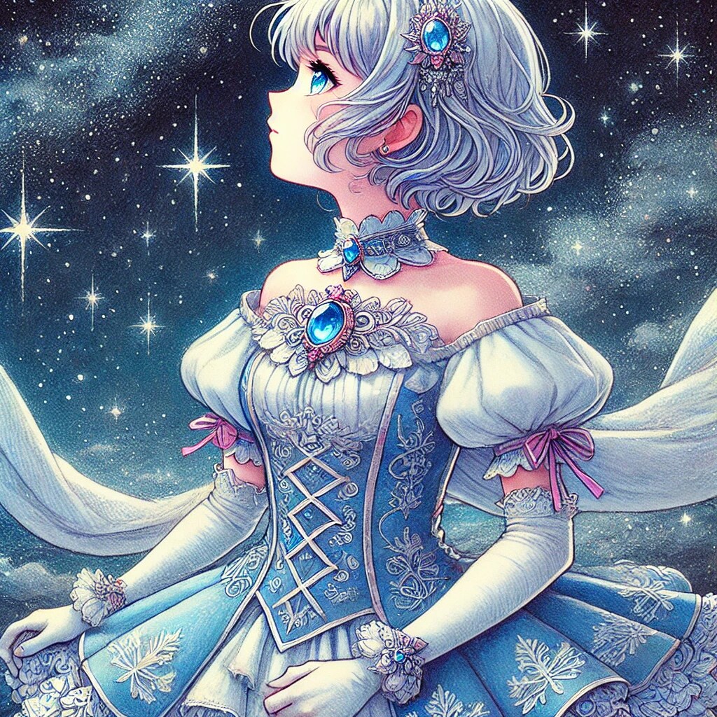 またたく星とつやめく雪の魔法少女