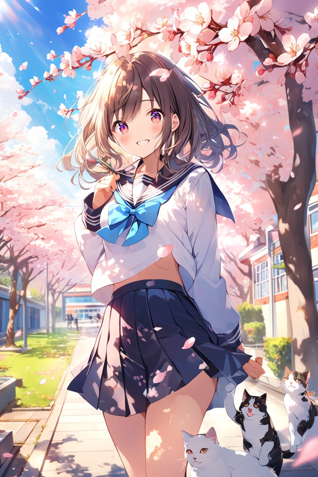 猫に絡まれる