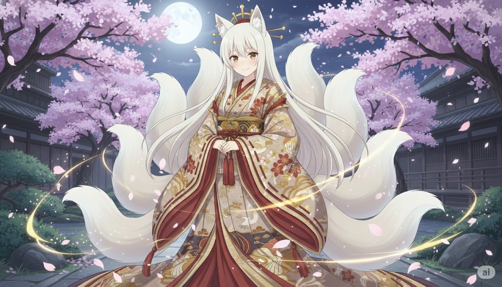 九尾の狐「玉藻前」 | の人気AIイラスト・グラビア