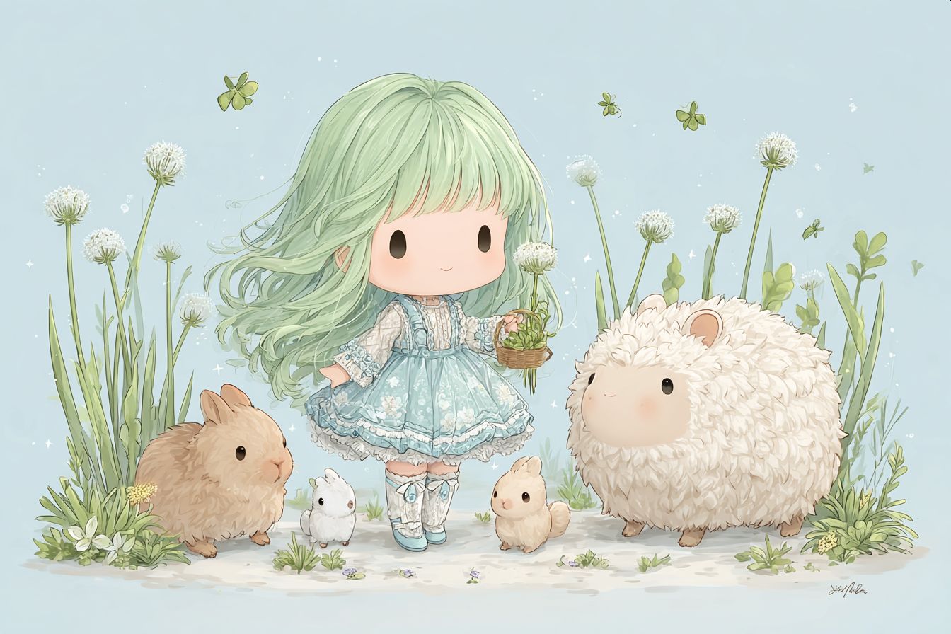 緑の髪の女の子 | の人気AIイラスト・グラビア