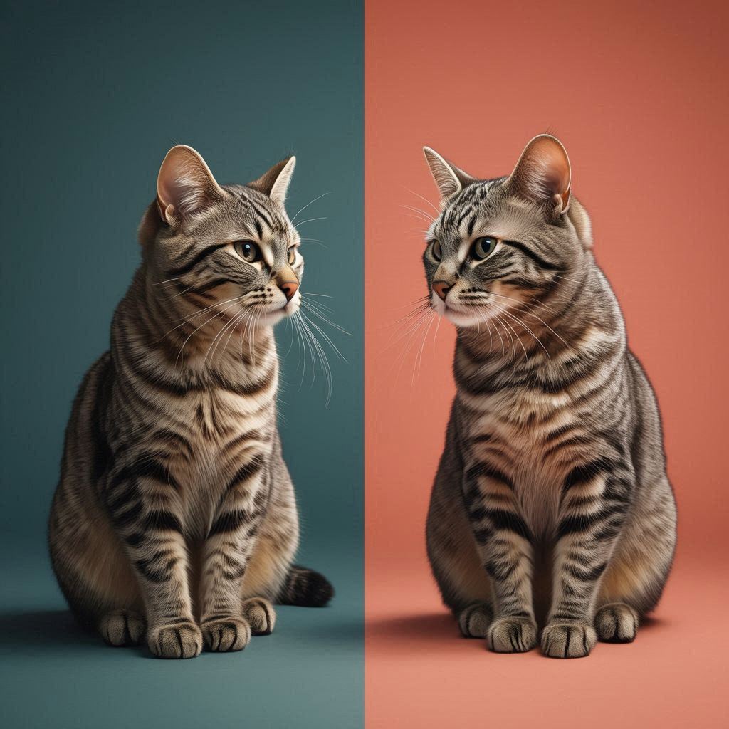 嗜好違いの双猫 | の人気AIイラスト・グラビア