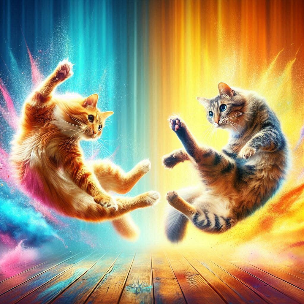 嗜好違いの双猫