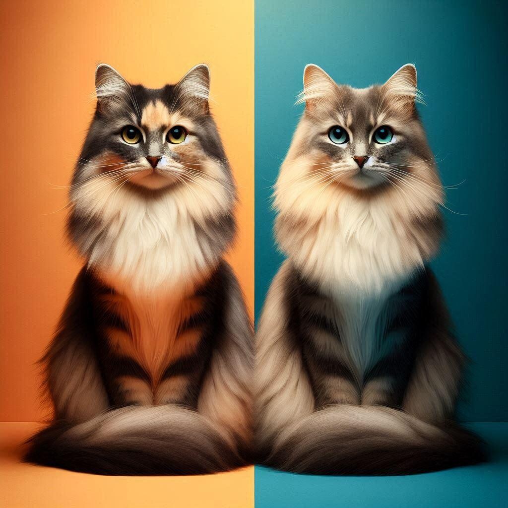 嗜好違いの双猫