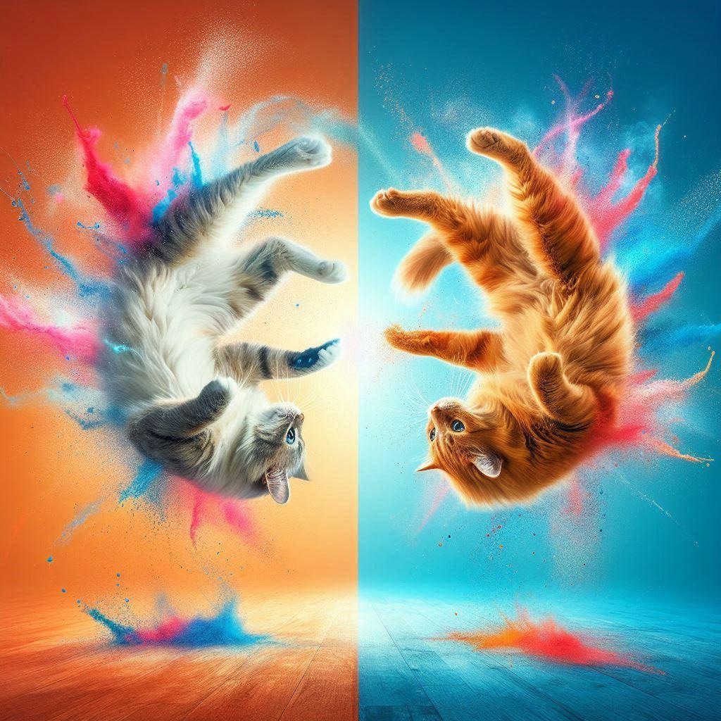 嗜好違いの双猫