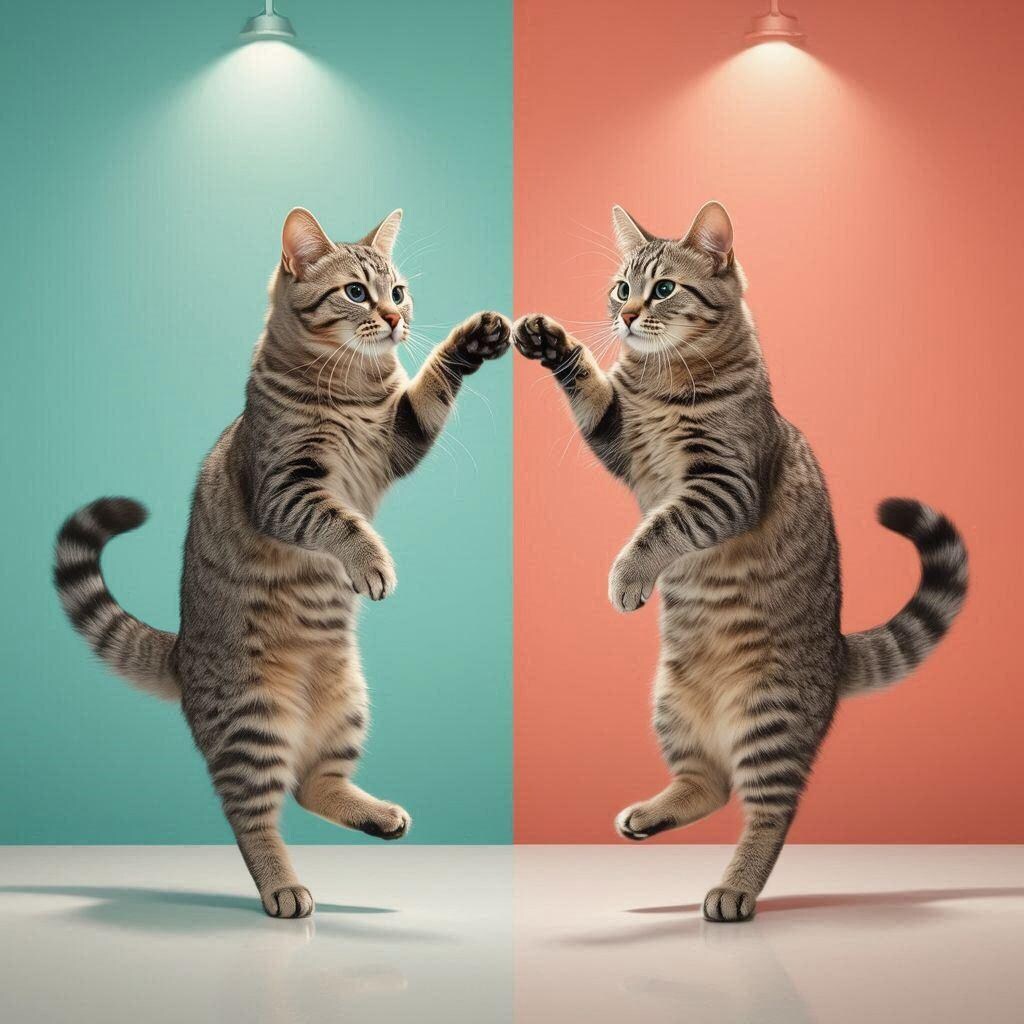 嗜好違いの双猫