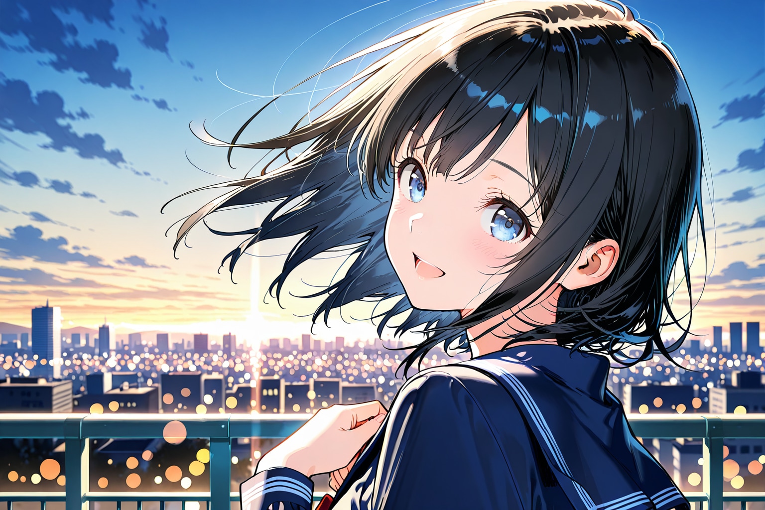 夕陽と美少女(PHOENIX)(12) | の人気AIイラスト・グラビア