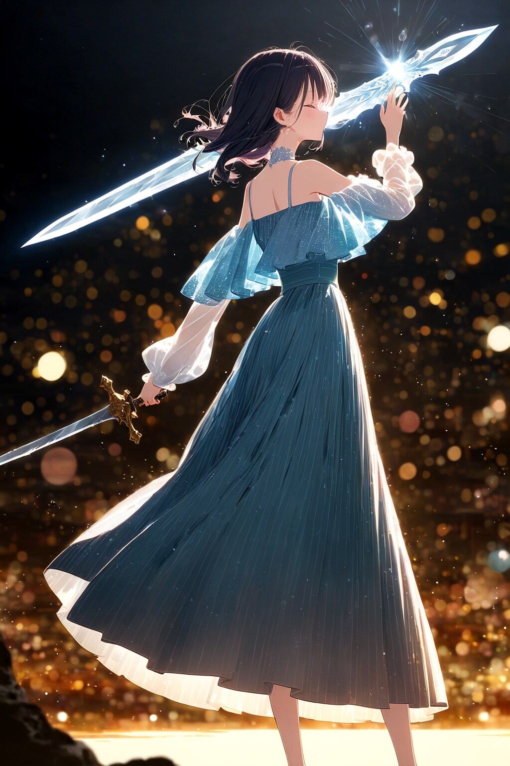 物理剣＋魔法剣 | の人気AIイラスト・グラビア