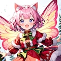 クリスマスのネコミミ妖精 3枚目