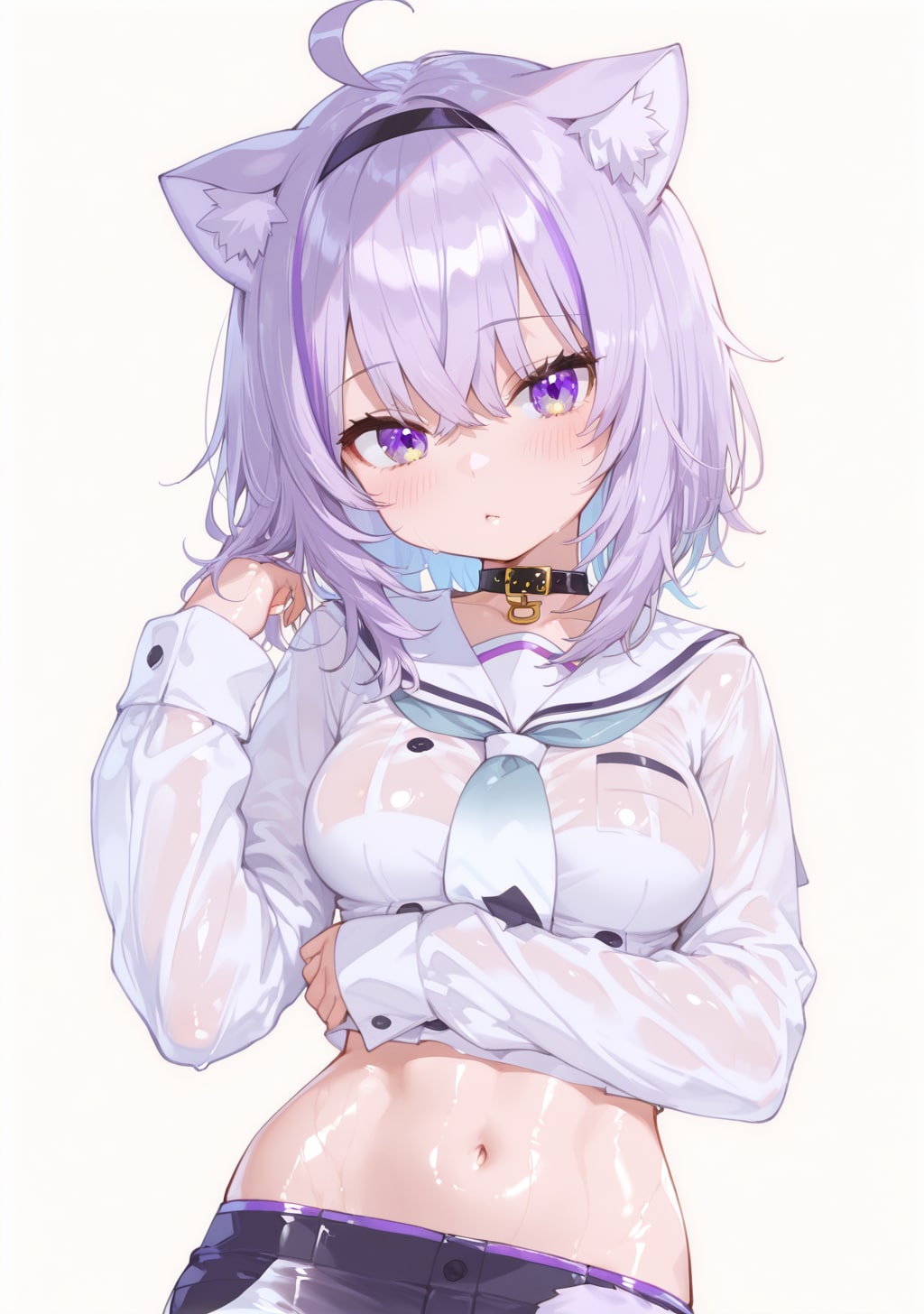 濡れ透け制服おかゆ