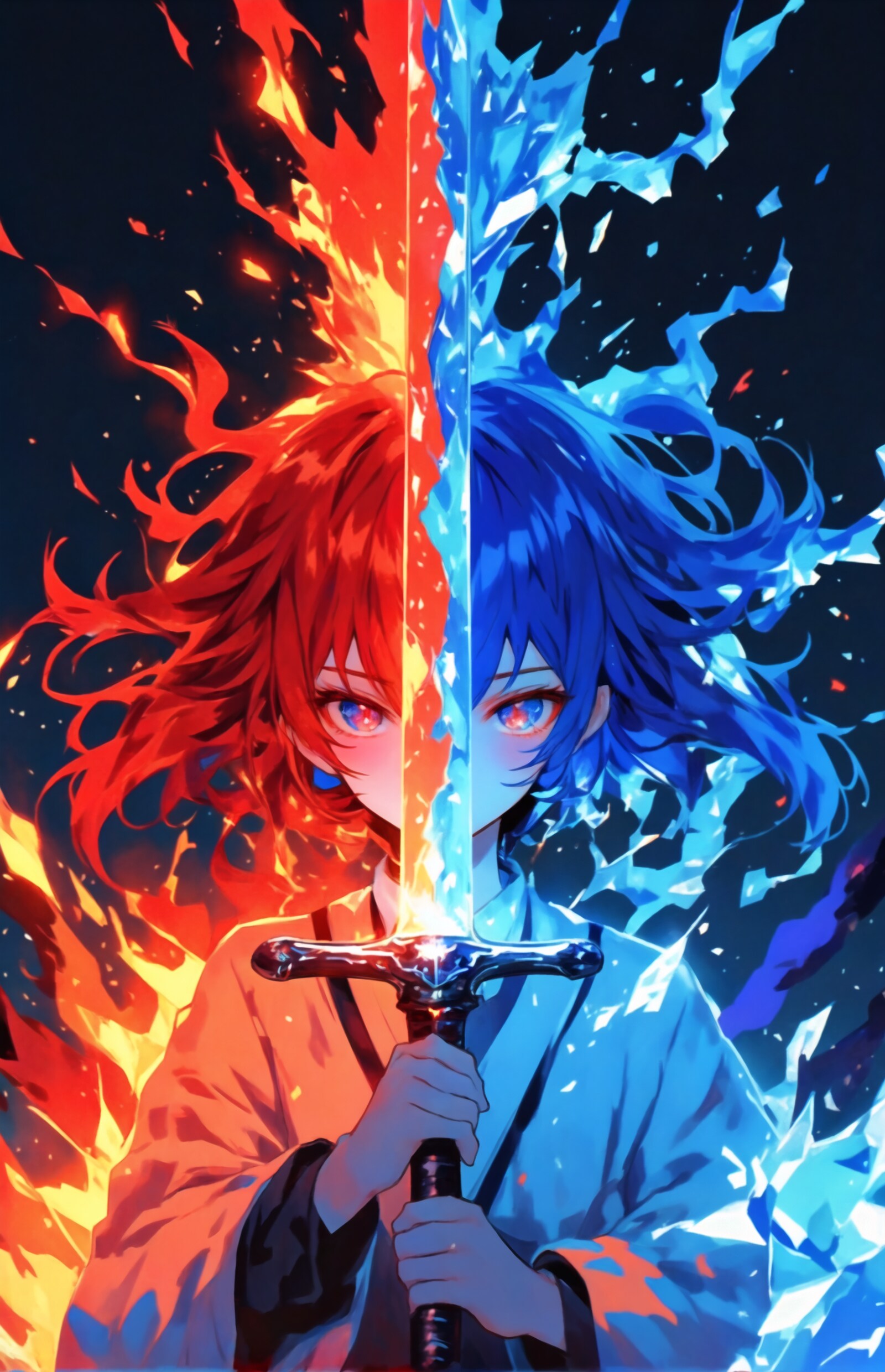 火と氷の剣 | の人気AIイラスト・グラビア