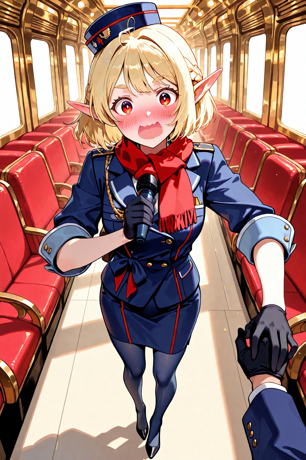 新人バスガイド研修中