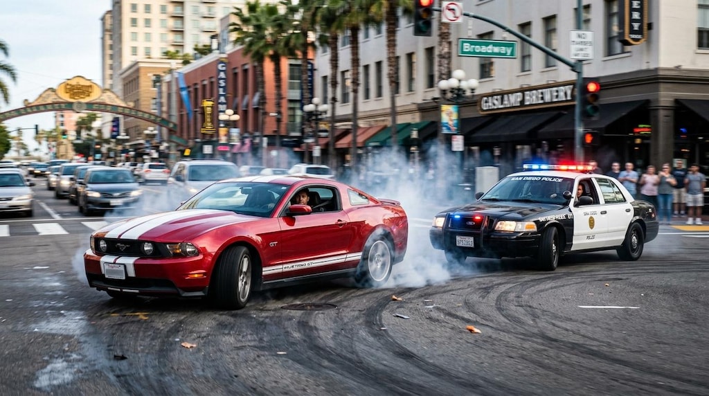 サンディエゴでカーチェイス