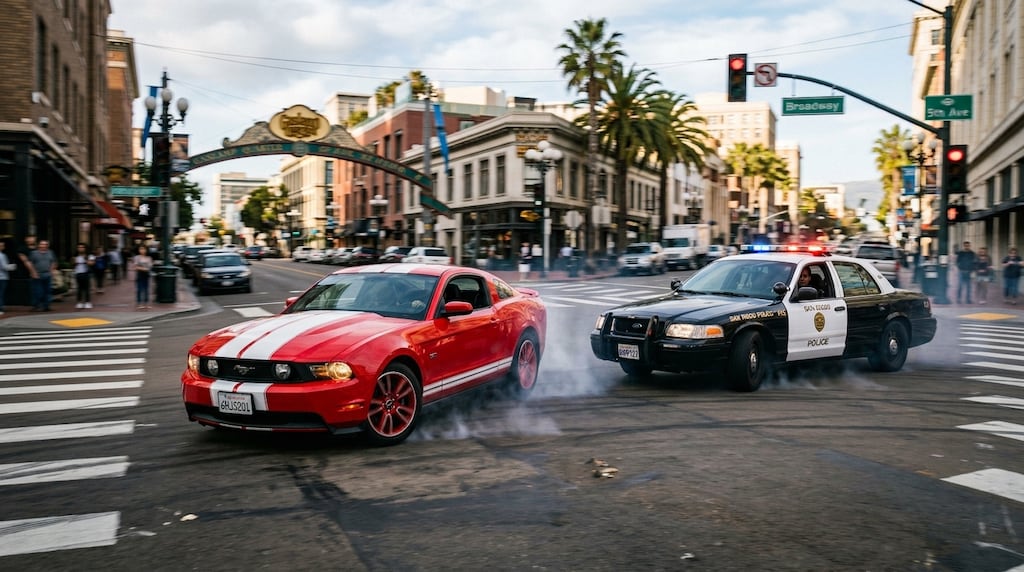 サンディエゴでカーチェイス