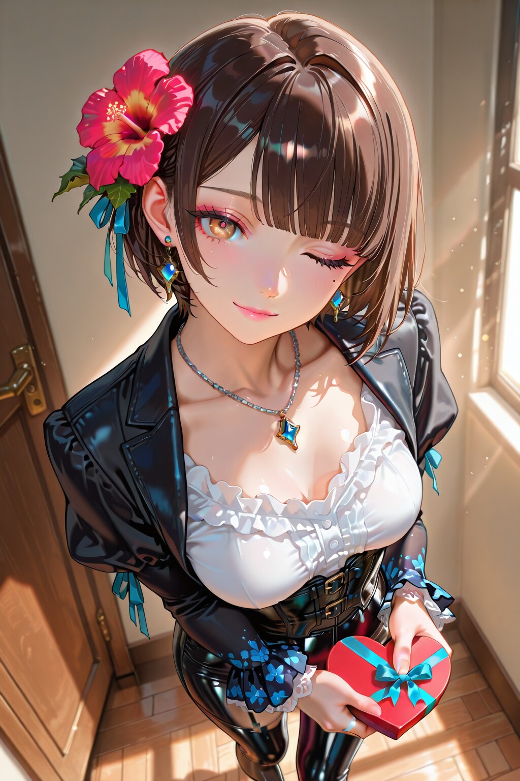 あ❤️待ってたよ福ちゃん❤️はい❤️莉々花の手作りバレンタインチョコだよ❤️